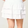 Fusta mini din tricot cu volane