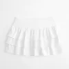 Fusta mini din tricot cu volane