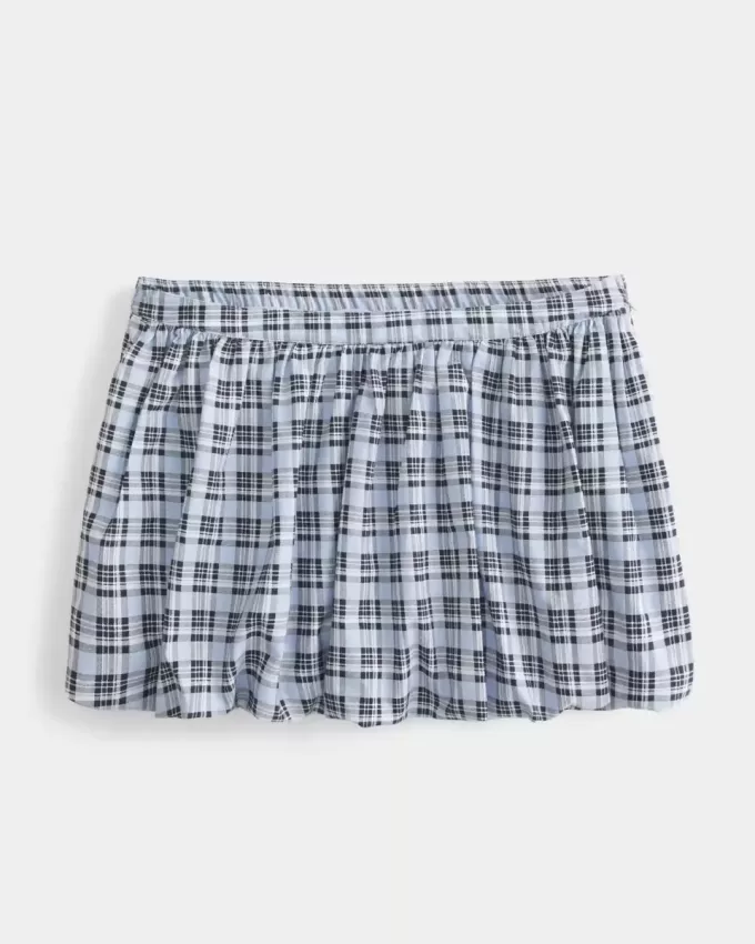 Fusta mini în carouri Bubble
