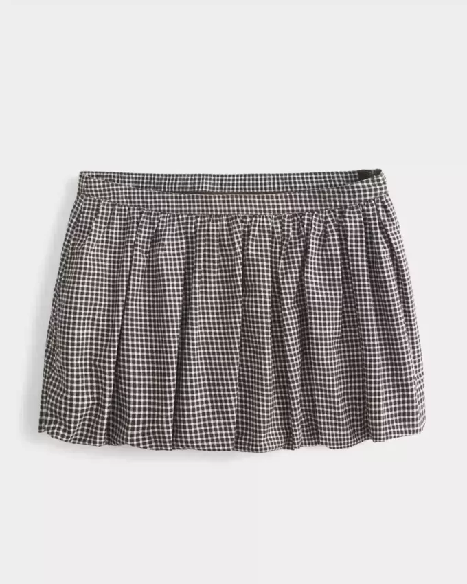 Fusta mini în carouri Bubble