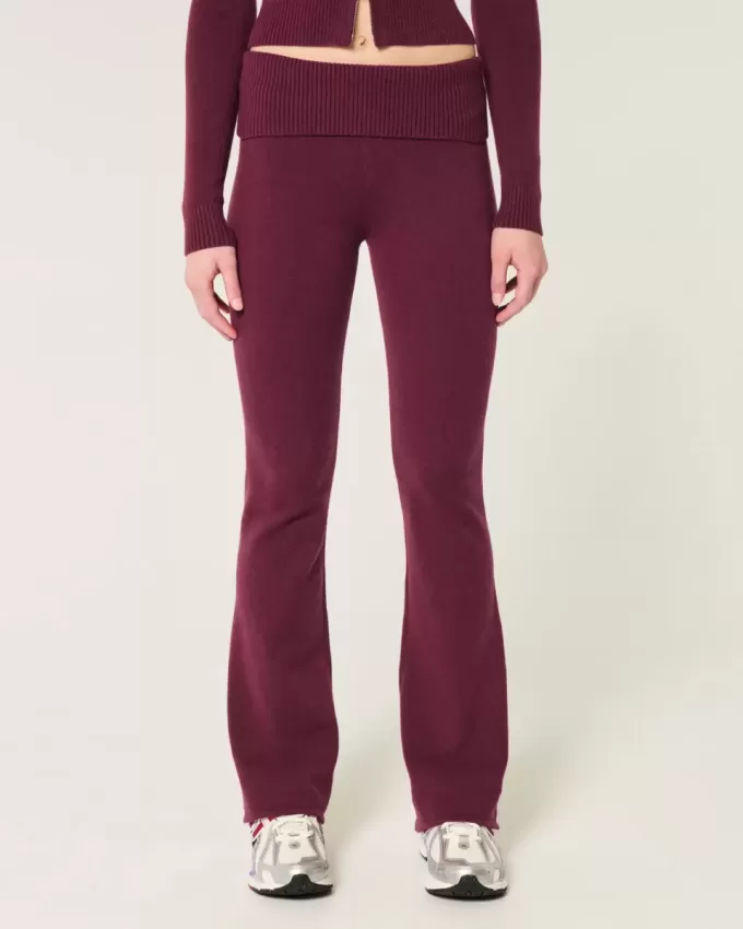 Gilly Hicks, pulover confortabil din tricot, pantaloni cu talie pliabilă Gilly Hicks, pulover confortabil din tricot, pantaloni cu talie pliabilă