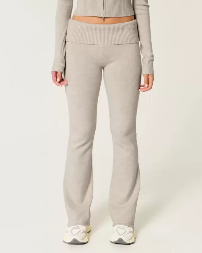 Gilly Hicks, pulover confortabil din tricot, pantaloni cu talie pliabilă Gilly Hicks, pulover confortabil din tricot, pantaloni cu talie pliabilă