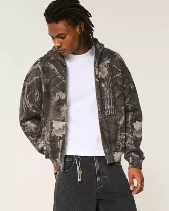 Hanocă cu cap cu fermoar Camo