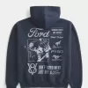Hanocă cu capota cu fermoar cu grafic Ford Hanocă cu capota cu fermoar cu grafic Ford