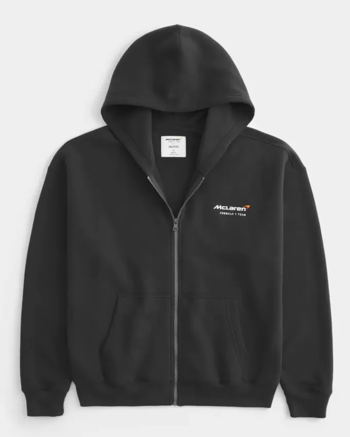 Hanocă cu glugă cu fermoar cu grafic McLaren Boxy Hanocă cu glugă cu fermoar cu grafic McLaren Boxy