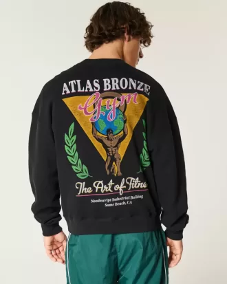 Hanorac boxy Atlas Bronze Gym Crew