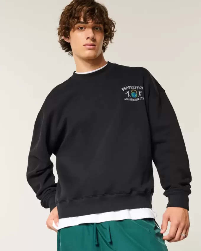Hanorac boxy Atlas Bronze Gym Crew Hanorac boxy Atlas Bronze Gym Crew