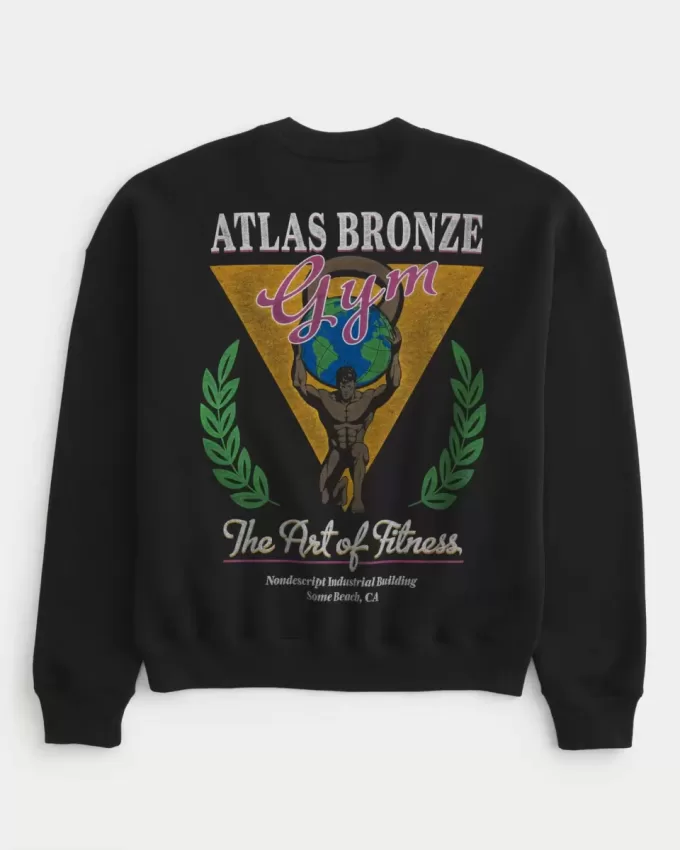 Hanorac boxy Atlas Bronze Gym Crew Hanorac boxy Atlas Bronze Gym Crew