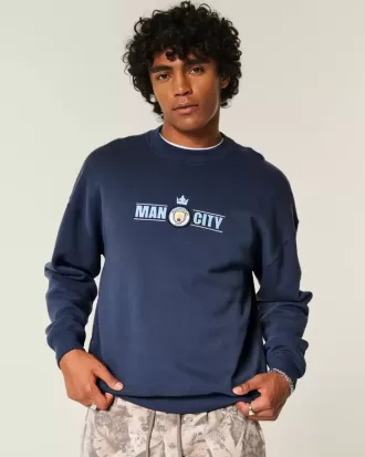 Hanorac boxy Manchester City FC Graphic Crew