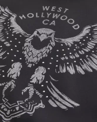 Hanorac cu capota cu grafic West Hollywood