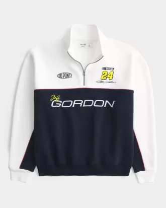 Hanorac cu jumătate de fermoar cu grafic NASCAR Jeff Gordon