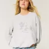 Hanorac Easy Flower Graphic Crew Hanorac Easy Flower Graphic Crew