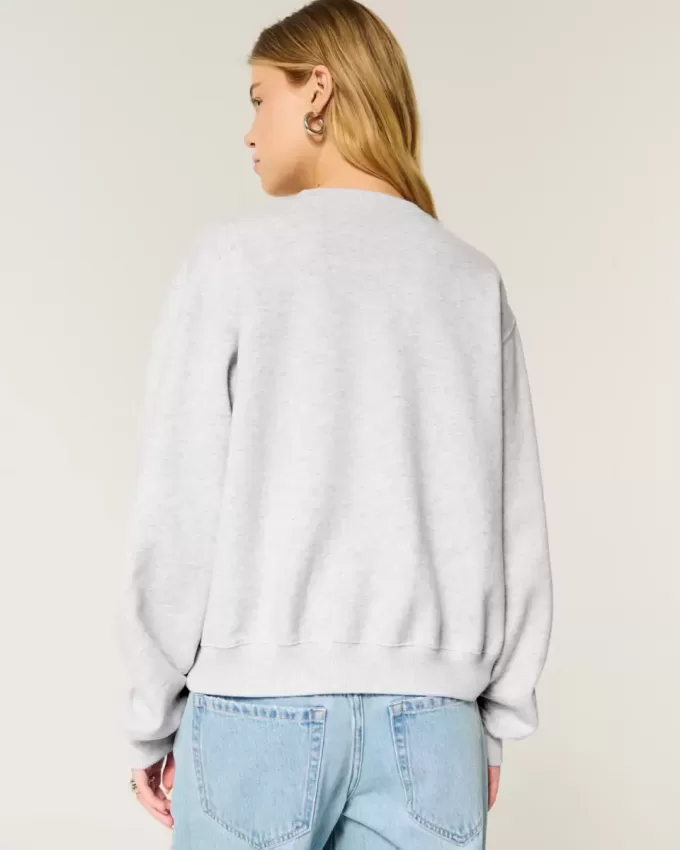 Hanorac Easy Flower Graphic Crew Hanorac Easy Flower Graphic Crew