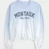 Hanorac Easy Montauk New York Graphic Crew Hanorac Easy Montauk New York Graphic Crew
