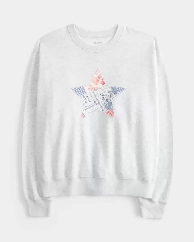 Hanorac Easy Star Graphic Crew Hanorac Easy Star Graphic Crew