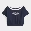 Hanorac grafic cu mânecă scurtă Terry Fleece Hanorac grafic cu mânecă scurtă Terry Fleece