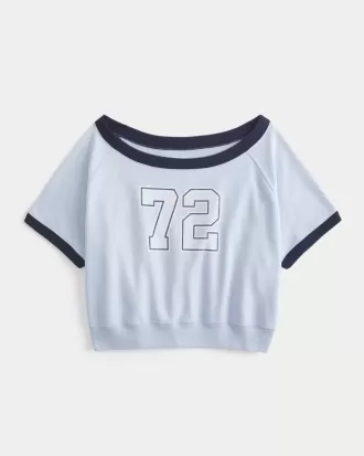 Hanorac grafic cu mânecă scurtă Terry Fleece