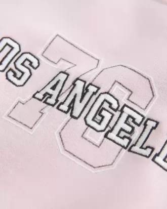 Hanorac grafic Los Angeles cu umăr în jos