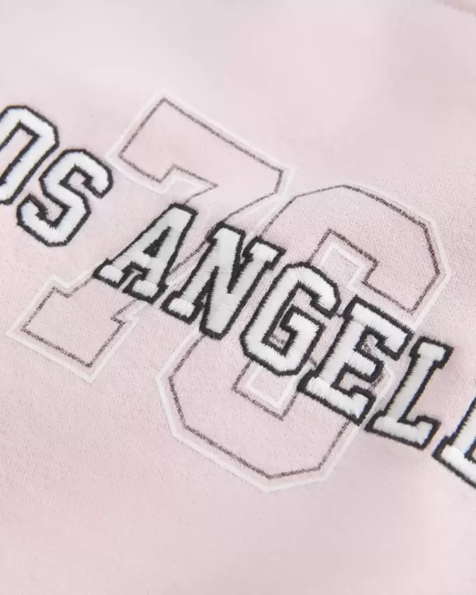 Hanorac grafic Los Angeles cu umăr în jos Hanorac grafic Los Angeles cu umăr în jos