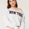 Hanorac mini cu grafic New York Hanorac mini cu grafic New York