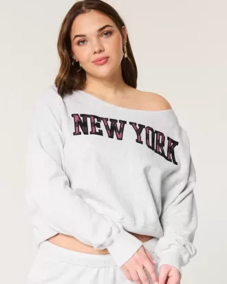 Hanorac mini cu grafic New York