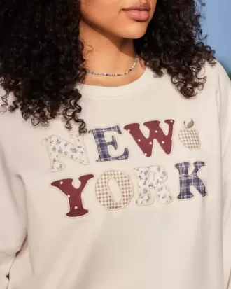 Hanorac oversize New York Graphic Crew