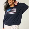Hanorac pentru echipaj cu drapel american ușor Hanorac pentru echipaj cu drapel american ușor