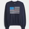 Hanorac pentru echipaj cu drapel american ușor Hanorac pentru echipaj cu drapel american ușor