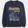 Hanorac supradimensionat cu decolteu grafic UCLA Hanorac supradimensionat cu decolteu grafic UCLA