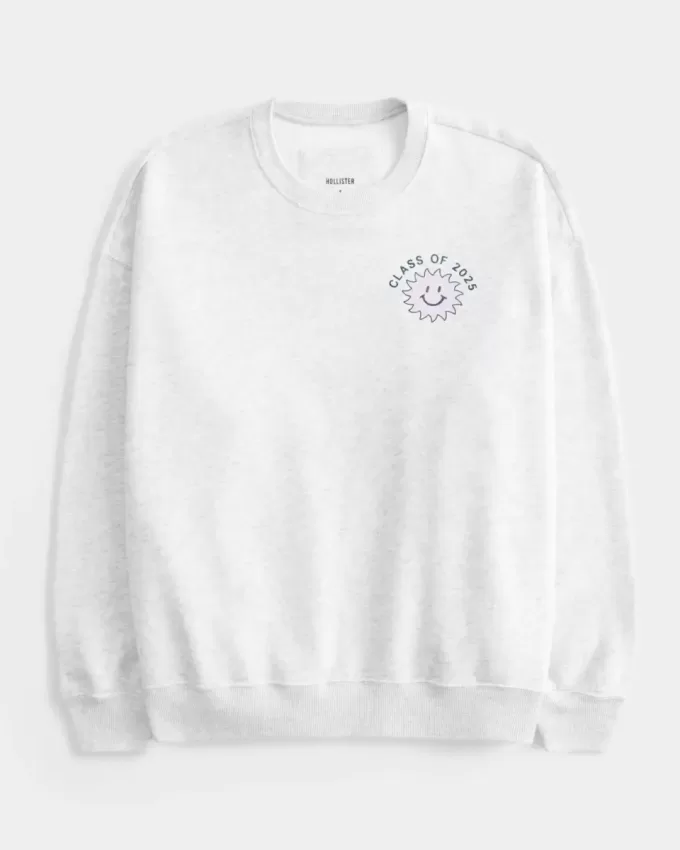 Hanorac supradimensionat pentru clasa 2025 Grad Graphic Crew Hanorac supradimensionat pentru clasa 2025 Grad Graphic Crew