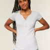Henley cu mânecă scurtă Henley cu mânecă scurtă