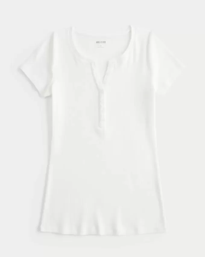 Henley cu mânecă scurtă Henley cu mânecă scurtă