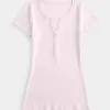 Henley cu mânecă scurtă Henley cu mânecă scurtă