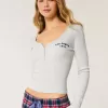 Henley grafic cu nervuri Los Angeles Henley grafic cu nervuri Los Angeles