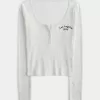 Henley grafic cu nervuri Los Angeles Henley grafic cu nervuri Los Angeles