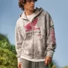 Hoodie cu fermoar cu grafic Honda Racing Boxy Hoodie cu fermoar cu grafic Honda Racing Boxy