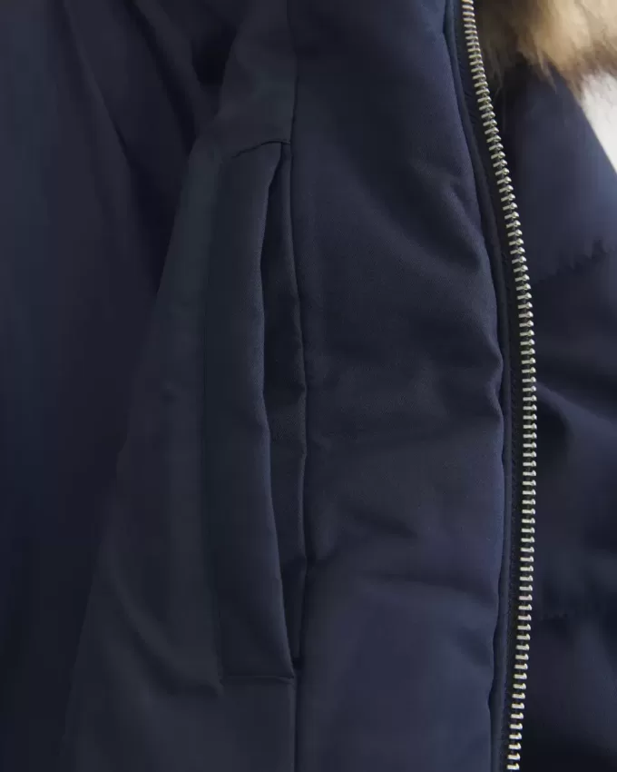 Jachetă bomber cu garnitură din blană artificială