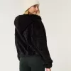 Jachetă cu fermoar din blană artificială Jachetă cu fermoar din blană artificială