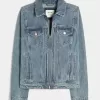 Jachetă din denim cu fermoar