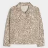 Jachetă din denim cu imprimeu leopard Jachetă din denim cu imprimeu leopard