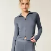 Jachetă Gilly Hicks Active Recharge cu fermoar și cravată laterală Jachetă Gilly Hicks Active Recharge cu fermoar și cravată laterală