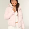 Jachetă puf căptușită cu blană artificială