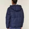 Jachetă puf căptușită cu blană artificială Jachetă puf căptușită cu blană artificială