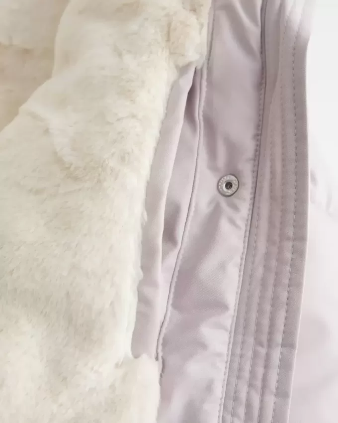 Jachetă puf căptușită cu blană artificială
