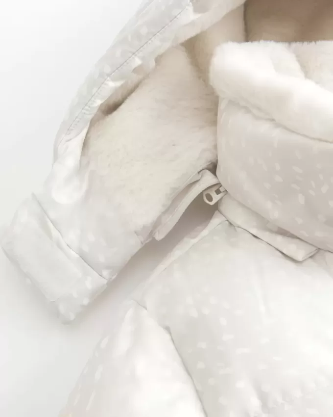 Jachetă puf căptușită cu blană artificială