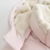 Jachetă puf căptușită cu blană artificială