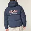 Jachetă pufă cu grafică Motorsports cu glugă Jachetă pufă cu grafică Motorsports cu glugă