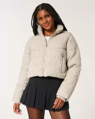 Jachetă puf mini din tricot pulover