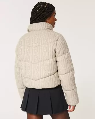 Jachetă puf mini din tricot pulover