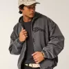 Jachetă skater din denim cu fermoar Jachetă skater din denim cu fermoar